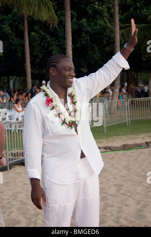 Adewale Akinnuoye-Agbaje premiere mondiale di perdita di Waikiki di Oahu, Hawaii Foto Stock