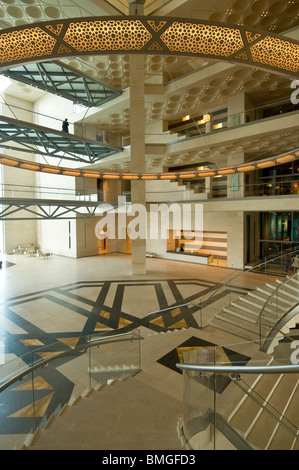 Elk205-1117 Qatar Doha, il Museo di Arte Islamica, I m. Pei architetto, atrio interno Foto Stock