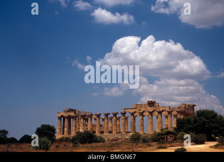 Selinunte Sicilia Italia Tempio di Hera antiche rovine greche Foto Stock
