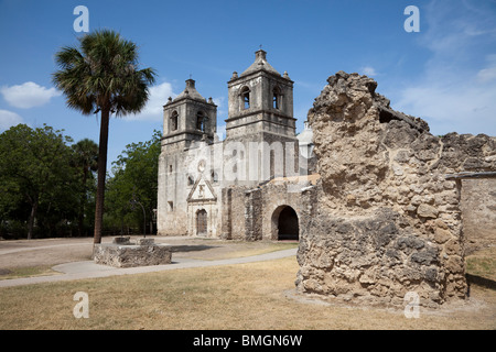 Missione Concepcion San Antonio Texas USA Foto Stock