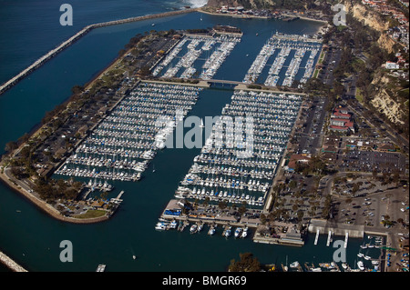 Vista aerea sopra Dana Point harbor Orange County in California Foto Stock