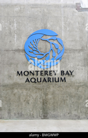 L'ingresso al famoso Monterey Bay Aquarium. Foto Stock