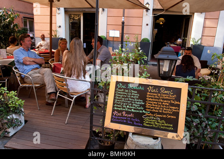 Ristorante bar pizzeria in Trastevere Roma Italia Foto Stock