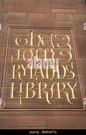 John Rylands Library,Deansgate, Manchester, UK.gotico vittoriano dall'architetto Basil Champneys,inaugurato nel 1900. Foto Stock
