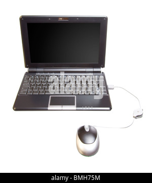 Immagine di un nuovo piccolo netbook isolate su uno sfondo bianco Foto Stock