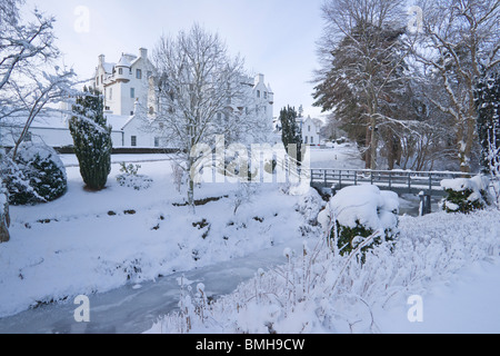 Blair Atholl Castle, inverno Neve, ghiaccio, Perthshire Scozia, Foto Stock