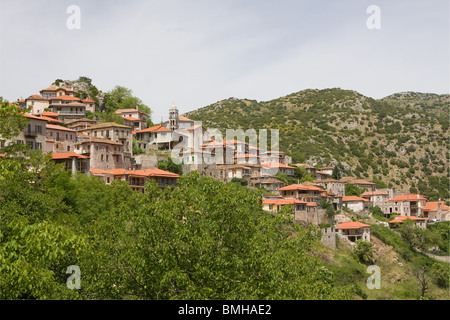 La pittoresca cittadina storica di Dimitsana, nel sud della Grecia (Peloponneso area) Foto Stock