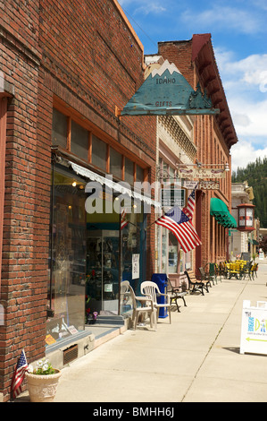 Historic Wallace Idaho Main Street. Stati Uniti d'America Foto Stock