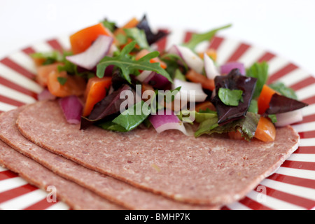 Insalata di manzo di mais Foto Stock