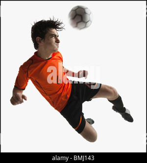 Giocatore di gioco del calcio Foto Stock