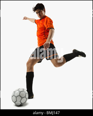 Giocatore di gioco del calcio Foto Stock