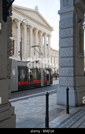 Wien, Strassenbahn, Eröffnung Umleitungsstrecke Reichsratsstraße - Vienna, tram Foto Stock