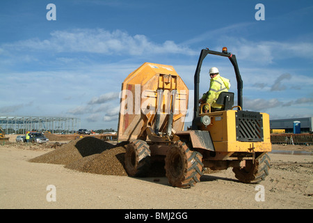 Barford dumper sito lavorando su un sito di costruzione in Inghilterra. Foto Stock