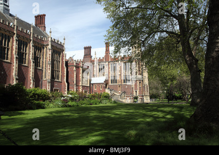 Vista della Biblioteca e Benchers' camere in Piazza Nuova, Lincoln's Inn campi, City of London, WC2. Foto Stock