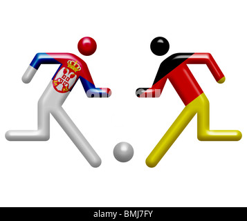 Germania Serbia team pittogramma Foto Stock
