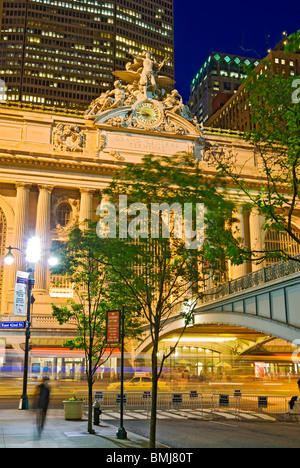 Ingresso principale al Grand Central Terminal sulla 42nd Street, New York City. Foto Stock