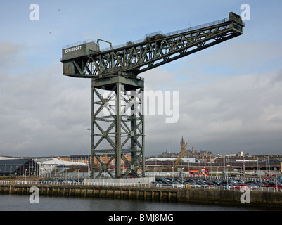 Il Stobcross gru o Finnieston gru Clydebank Clydeside Clyde Glasgow Scozia Scotland Foto Stock