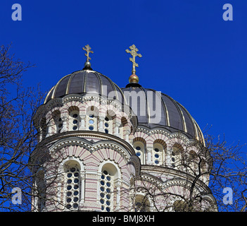 Russo cattedrale ortodossa (1883), Riga, Lettonia Foto Stock