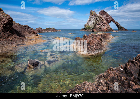 Fotografia di una roccia costiere Formazione Foto Stock