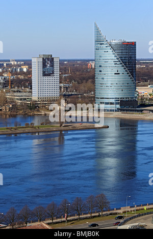 Swedbank edificio centrale, Riga, Lettonia Foto Stock