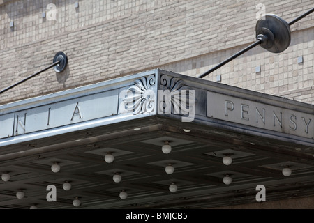 Dettaglio della tenda della Pennsylvania dalla stazione di Newark, New Jersey (noto anche come Newark Penn Station) Foto Stock