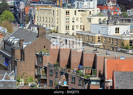 Vista di Amsterdam dal di sopra, Paesi Bassi Foto Stock
