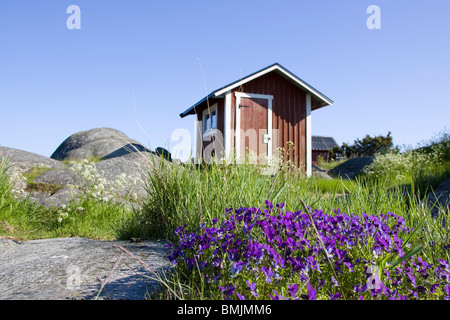 Una cabina nell arcipelago Foto Stock