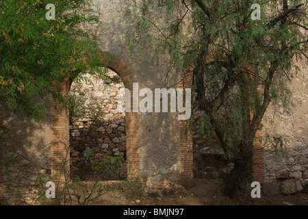 Ex miniera di Santa Brigida, minerale de Possos, Provincia di Guanajuato, Messico Foto Stock