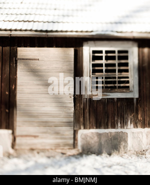 Penisola Scandinava, Svezia, Skane, Vista della vecchia casa in legno Foto Stock