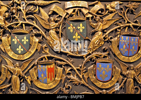 Tomba di Carlo il Temerario, ultimo Valois Duca di Borgogna, Chiesa di Nostra Signora a Bruges, Belgio Foto Stock