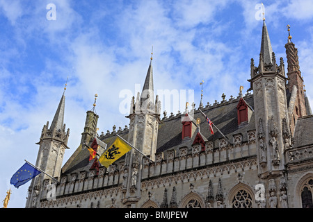 Provinciaal Hof (Provinciale palazzo del governo), Markt square, Bruges, Belgio Foto Stock