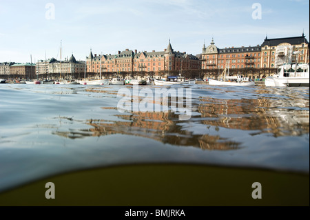 Stoccolma dall'acqua Foto Stock