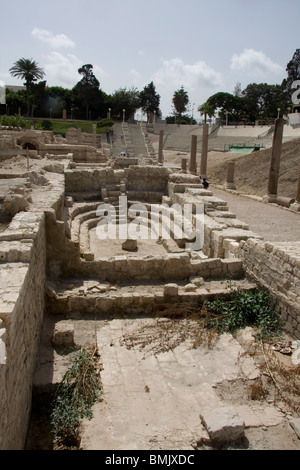 Auditorium di Kom el Dikka sito archeologico, Alessandria, Al Iskandariyah, Egitto Foto Stock