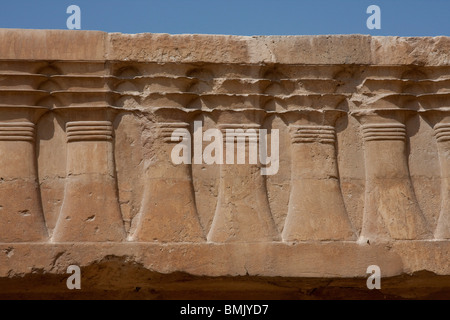 Parete del Royal Pavilion nel complesso funerario di Djoser, Saqqara, Al Jizah, Egitto Foto Stock