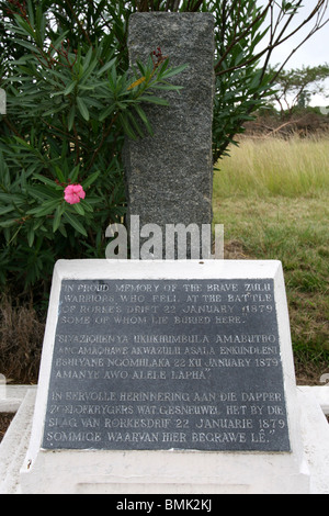 Zulu Warrior monumento, Rorke's Drift Kwazulu-Natal, Sud Africa. Foto Stock