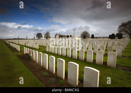 Tyne Cot cimitero vicino Passendale, Belgio Foto Stock