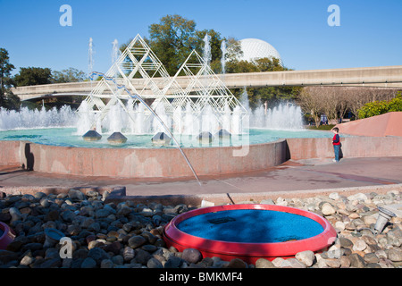 Kissimmee, FL - Jan 2009 - Jumping display acqua presso il Walt Disney's Epcot Center di Orlando Kissimmee Florida Foto Stock