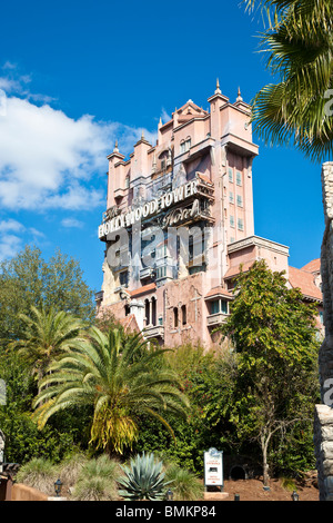 Orlando, FL - Feb 2009 - Torre del Terrore attrazione a Disney Studios di Hollywood in Kissimmee Orlando Florida Foto Stock