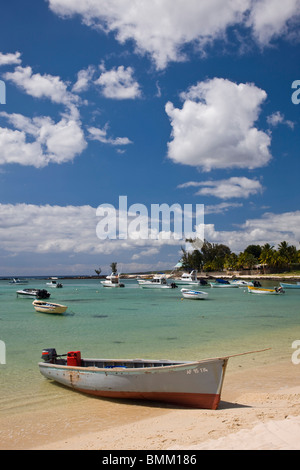 Maurizio, Western Mauritius Flic en Flac, villaggio porto Foto Stock