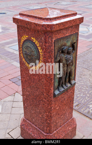 Maratona di Boston il monumento di Copley Square, Boston, Massachusetts Foto Stock