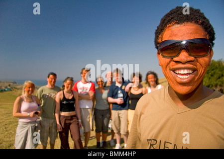 La baia di caffè Transkye selvatica costa del Sud Africa. Foto Stock