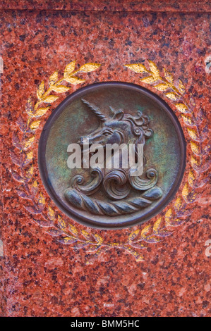 Maratona di Boston il monumento di Copley Square, Boston, Massachusetts Foto Stock