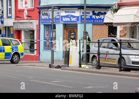 Scena di tiri e vittime di Derrick Bird, Whitehaven Cumvbia UK Giugno 2010 Foto Stock