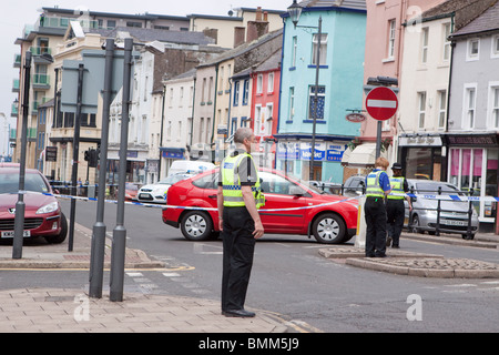 Scena di tiri e vittime di Derrick Bird, Whitehaven Cumbria Regno Unito Giugno 2010 Foto Stock