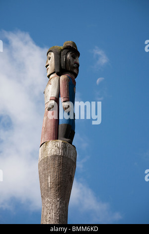 Il Totem Pole a Victor Steinbrueck Park - Seattle, Washington Foto Stock