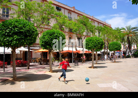 Placa des Parc, Eivissa, Ibiza, Isole Baleari, Spagna Foto Stock