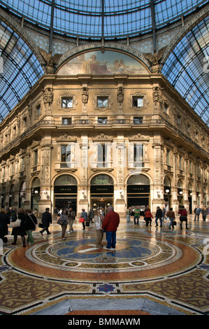 Galleria Vittorio Emanuele II, Milano, Italia Foto Stock