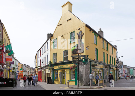 La zona pedonale, Galway City, Repubblica di Irlanda Foto Stock