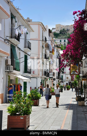 Scena di strada, Eivissa, Ibiza, Isole Baleari, Spagna Foto Stock