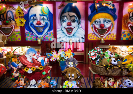 Riprese a stallo Clown, fiera del divertimento a EUR, Roma, Italia Foto Stock